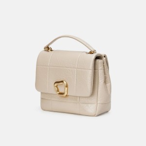 Songmont Medium Chocolate Shoulder Bag Beige | IRELAND GKYQU