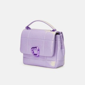 Songmont Medium Chocolate Shoulder Bag Lavender | IRELAND LUQVX