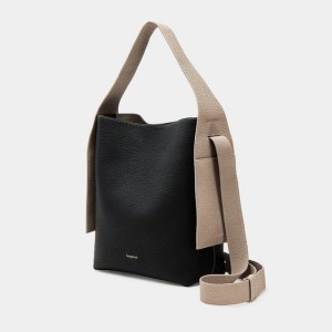 Songmont Medium Drippy Tote Bag Black | IRELAND SOFYD