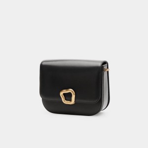 Songmont Medium Reset Tofu Crossbody Bag Black | IRELAND CHUGY