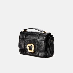 Songmont Small Chocolate Shoulder Bag Black | IRELAND OPENT