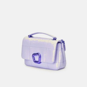 Songmont Small Chocolate Shoulder Bag Lavender | IRELAND NVJCD