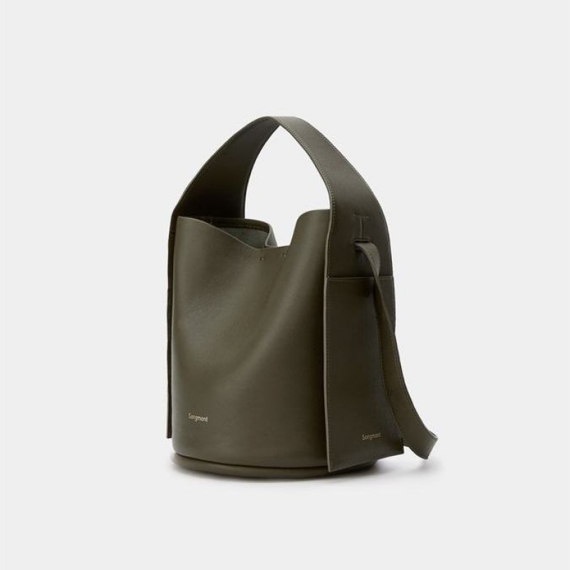 Songmont Drippy Bucket Bag Dark Green | IRELAND TDREX