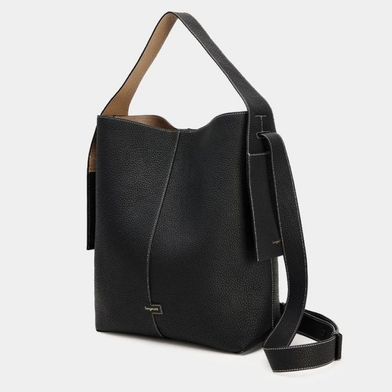 Songmont Large Drippy Tote Bag Black | IRELAND AHTVJ