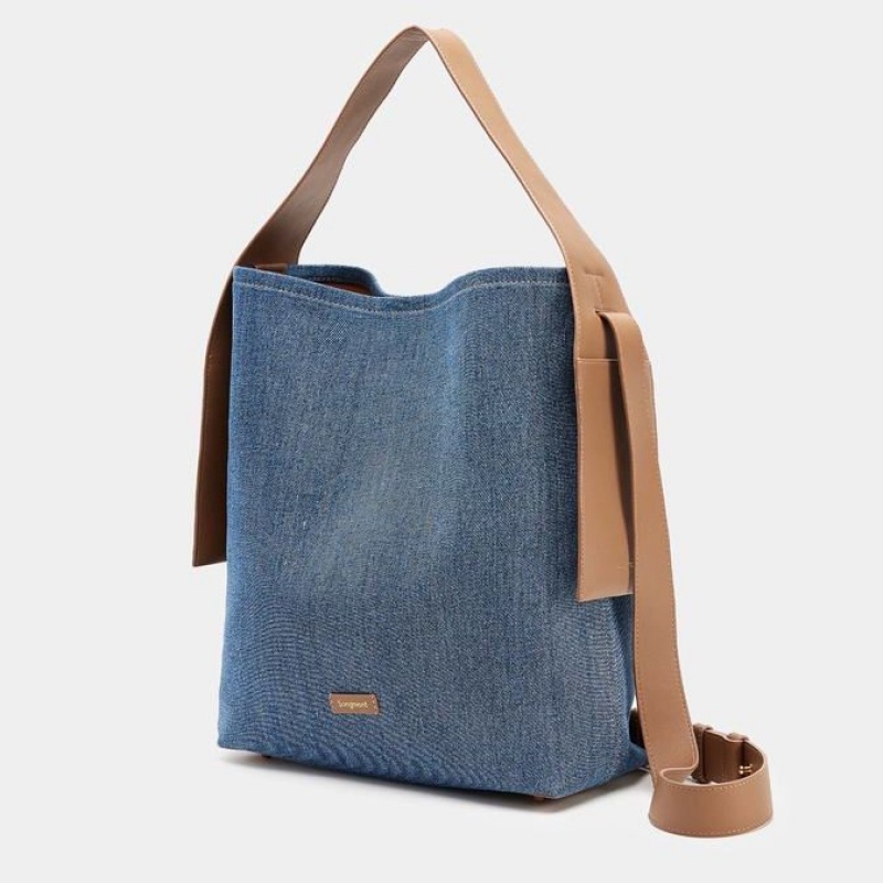 Songmont Large Drippy Tote Bag Blue | IRELAND RPOAT