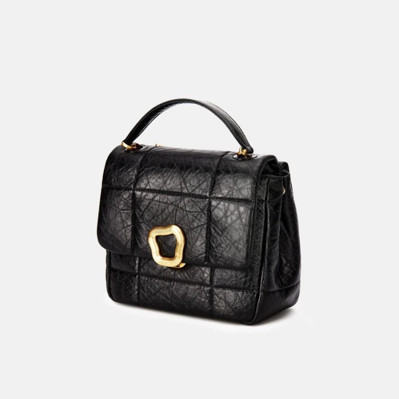 Songmont Medium Chocolate Shoulder Bag Black | IRELAND YKWUM