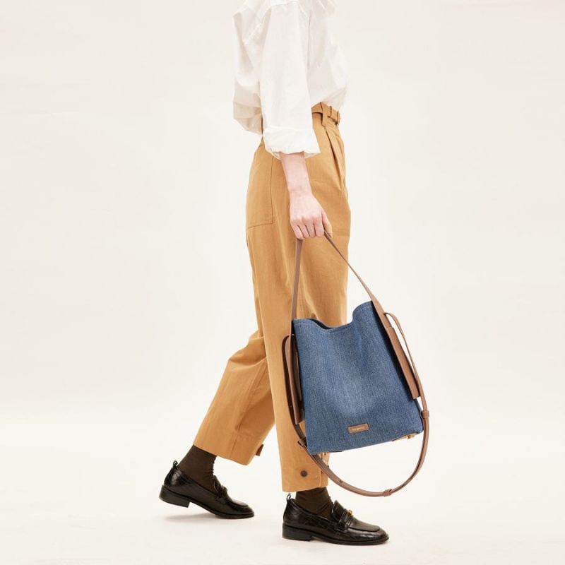 Songmont Medium Drippy Tote Bag Blue | IRELAND JDWIV