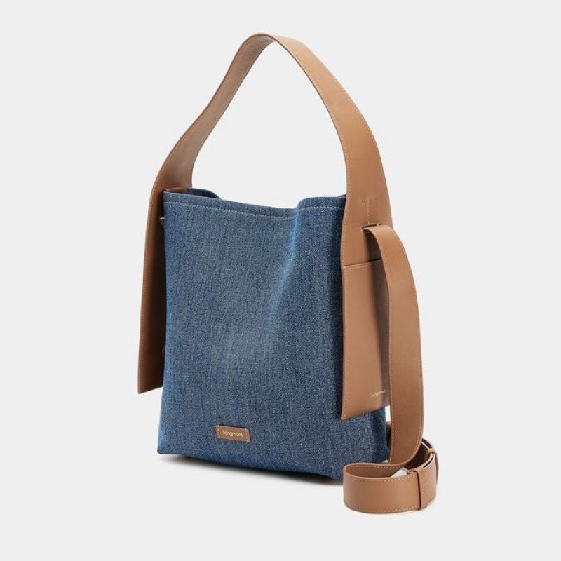 Songmont Medium Drippy Tote Bag Blue | IRELAND JDWIV