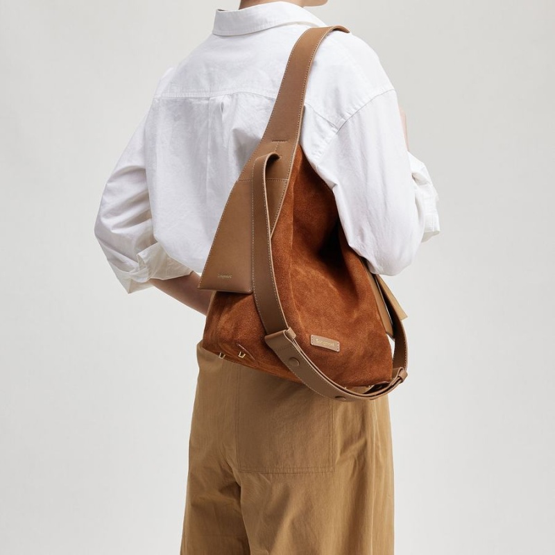 Songmont Medium Drippy Tote Bag Brown | IRELAND LHDUE