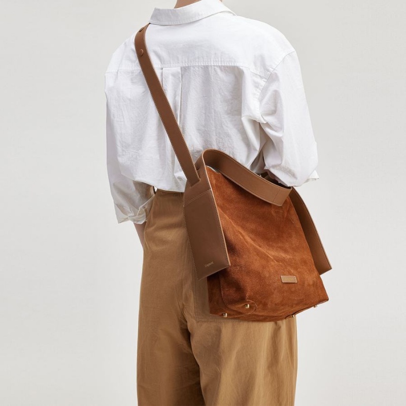 Songmont Medium Drippy Tote Bag Brown | IRELAND LHDUE