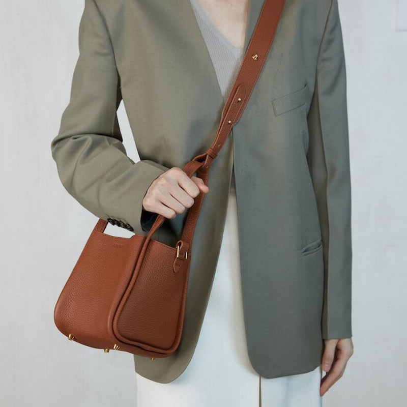 Songmont Medium Song Bucket Bag Brown | IRELAND QBYXK