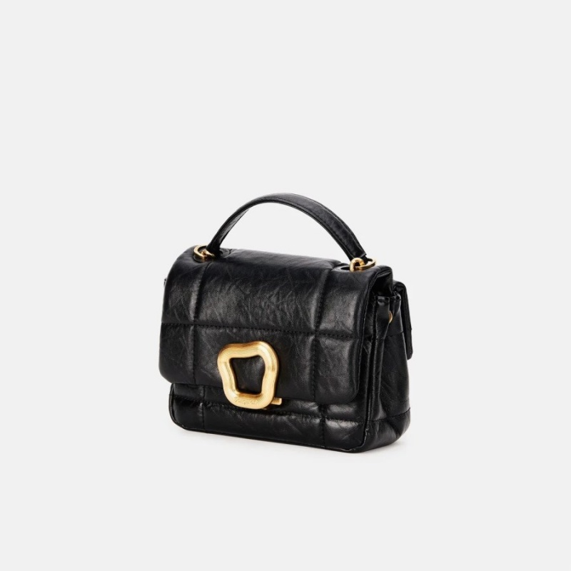 Songmont Mini Chocolate Shoulder Bag Black | IRELAND CYSQP