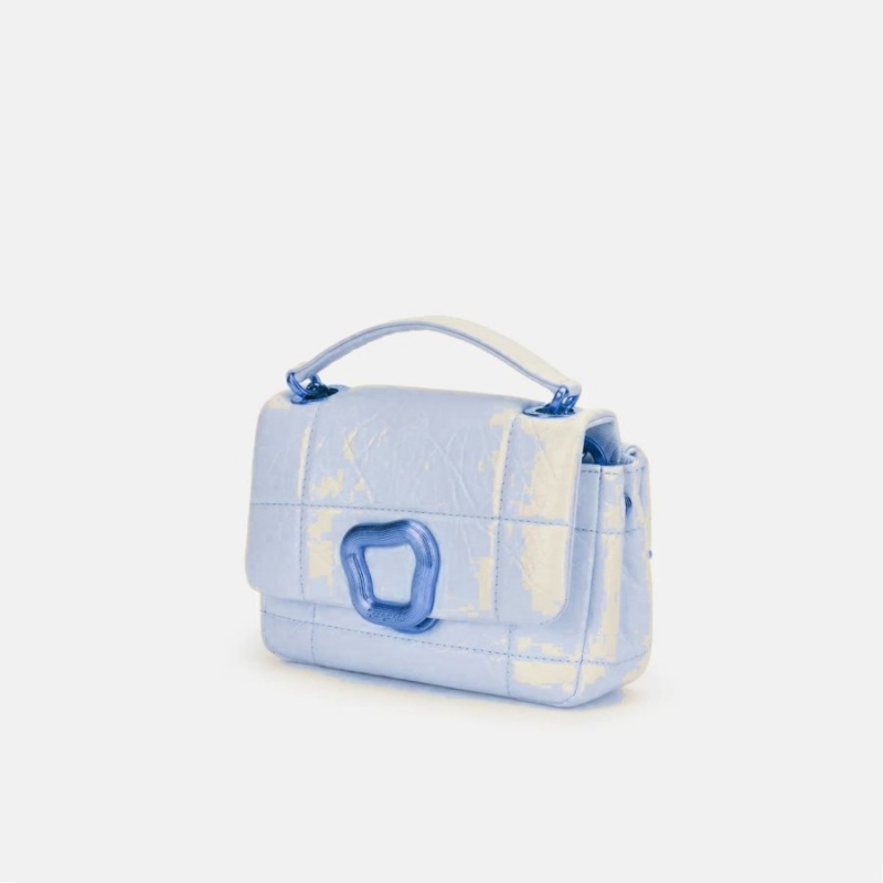 Songmont Mini Chocolate Shoulder Bag Light Blue | IRELAND NBURQ