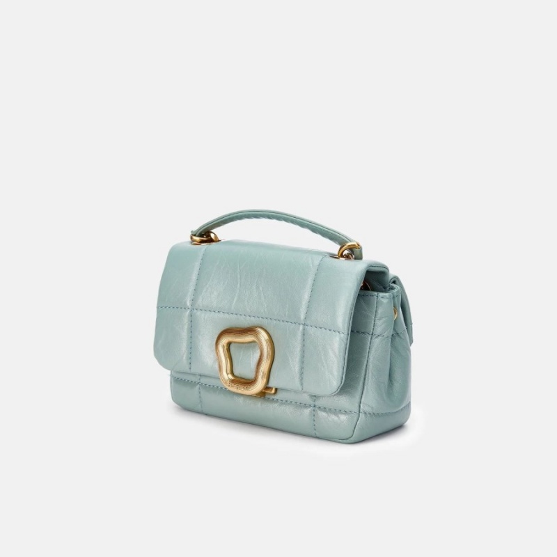 Songmont Mini Chocolate Shoulder Bag Turquoise | IRELAND TRMFU