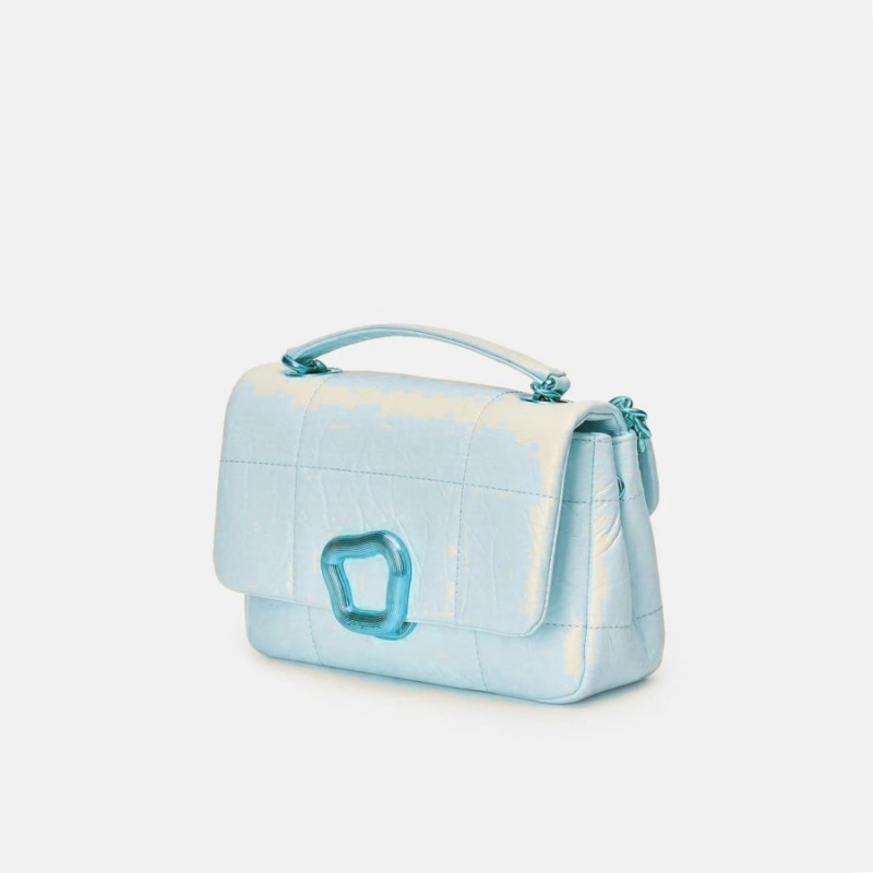 Songmont Small Chocolate Shoulder Bag Light Blue | IRELAND WCBJV