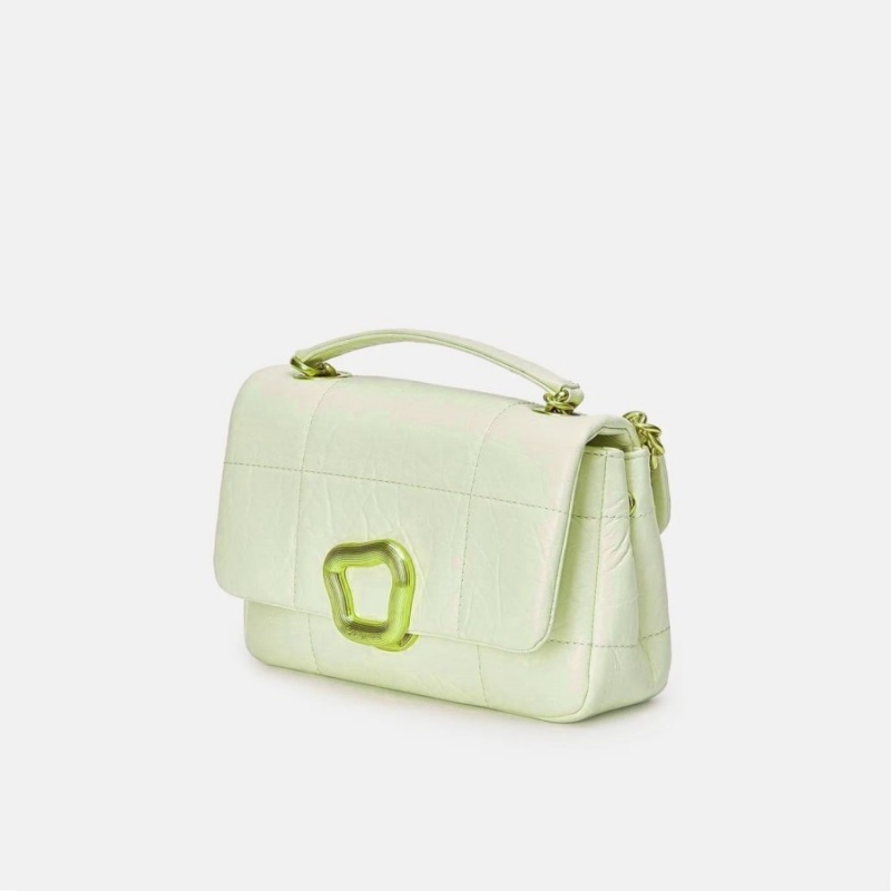 Songmont Small Chocolate Shoulder Bag Mint | IRELAND BXEZY