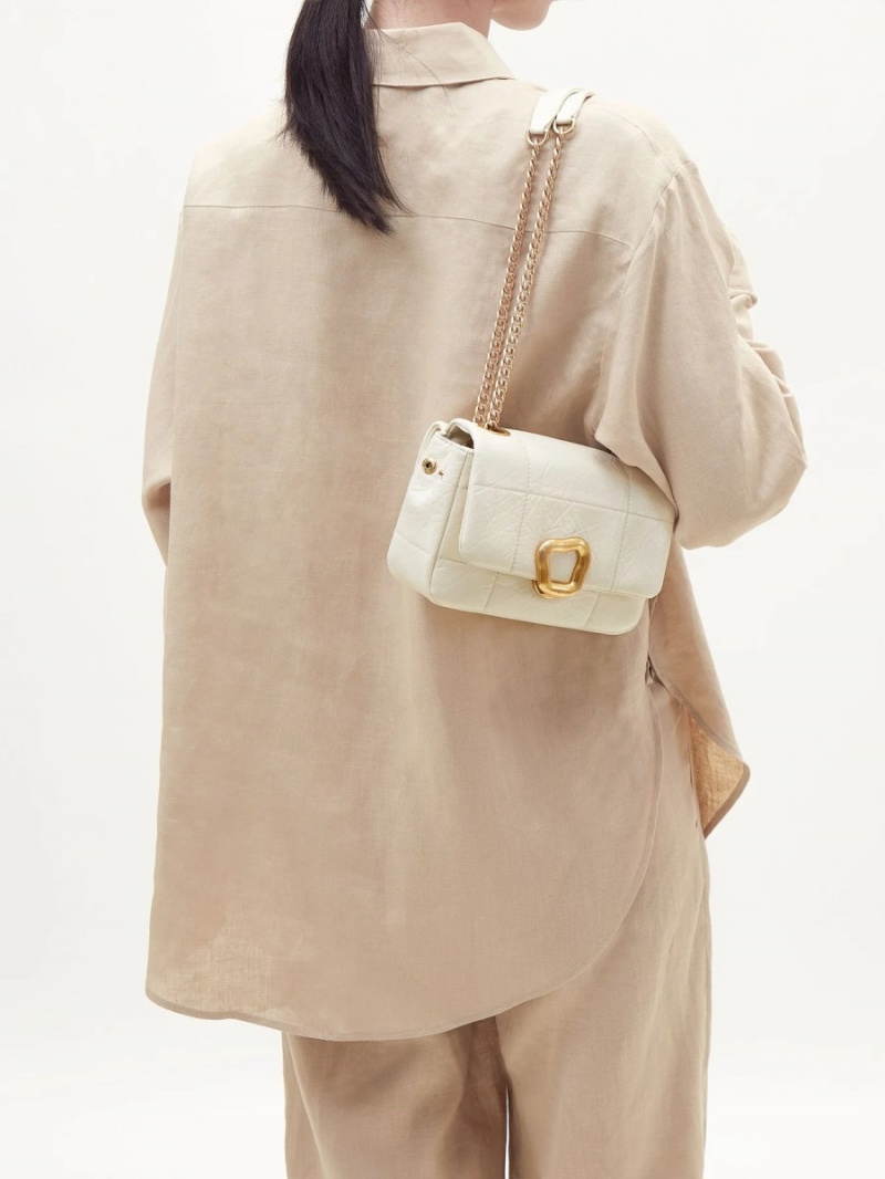 Songmont Small Chocolate Shoulder Bag White | IRELAND DPHRI