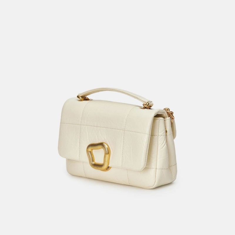 Songmont Small Chocolate Shoulder Bag White | IRELAND DPHRI